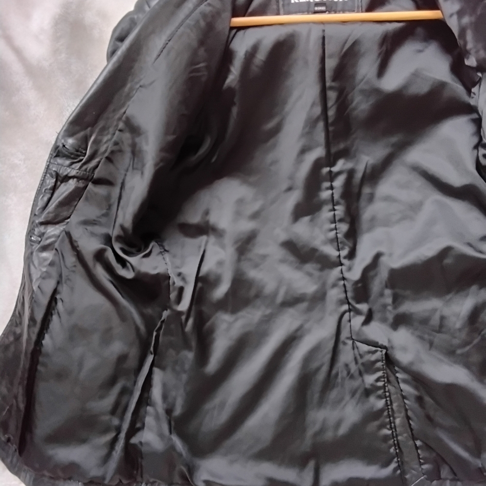 Keneth Cole Leather Coat - Picture 7 of 9